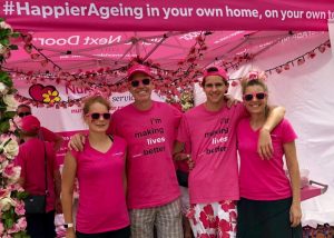 Nurse Next Door Australia Co-CEO's Matt Fitton and Amber Biesse with their family